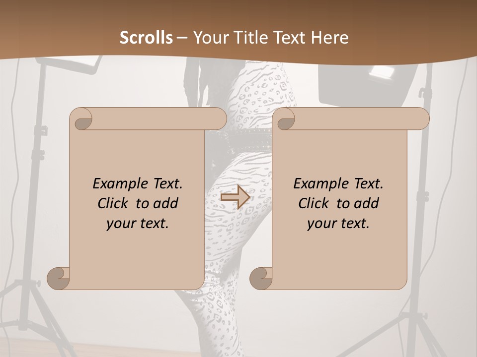 A Woman Is Posing In Front Of A Camera PowerPoint Template