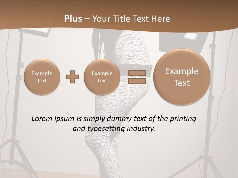 A Woman Is Posing In Front Of A Camera PowerPoint Template