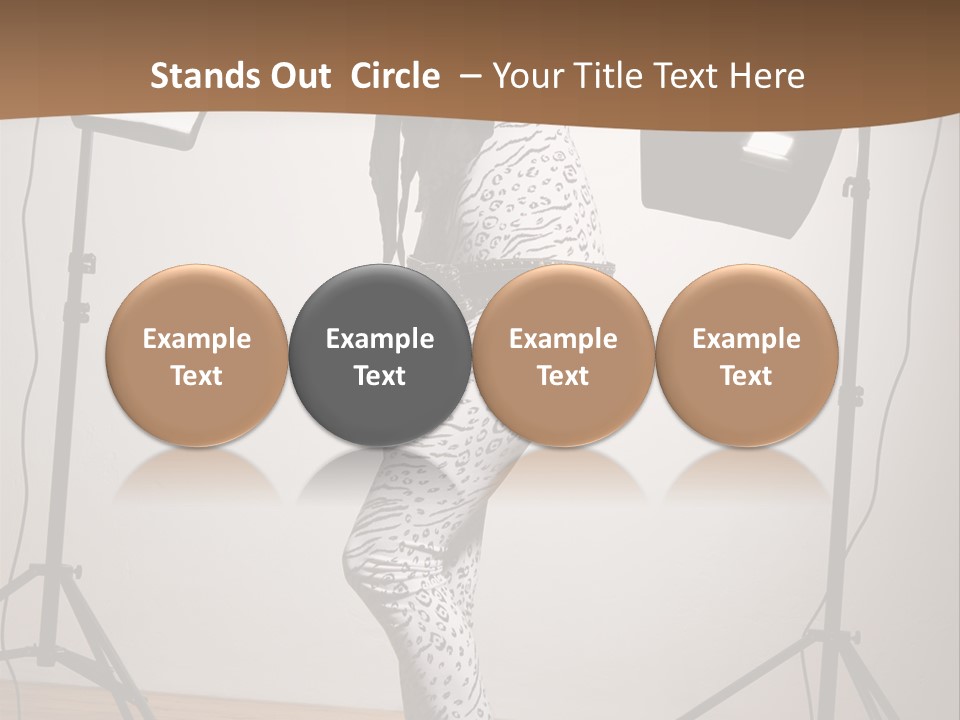 A Woman Is Posing In Front Of A Camera PowerPoint Template