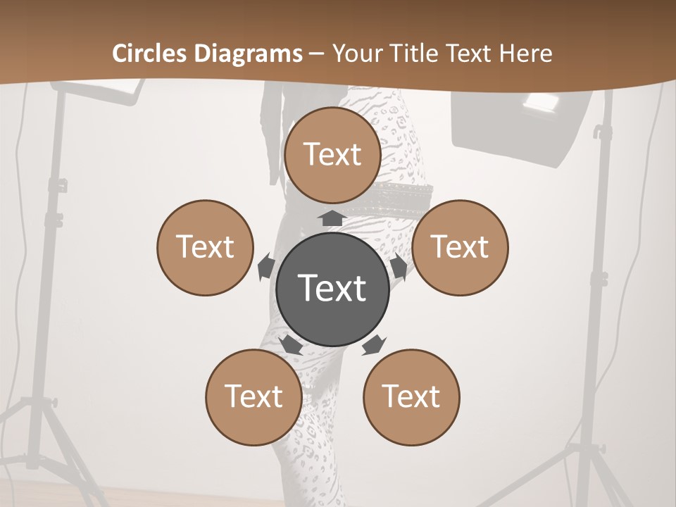 A Woman Is Posing In Front Of A Camera PowerPoint Template