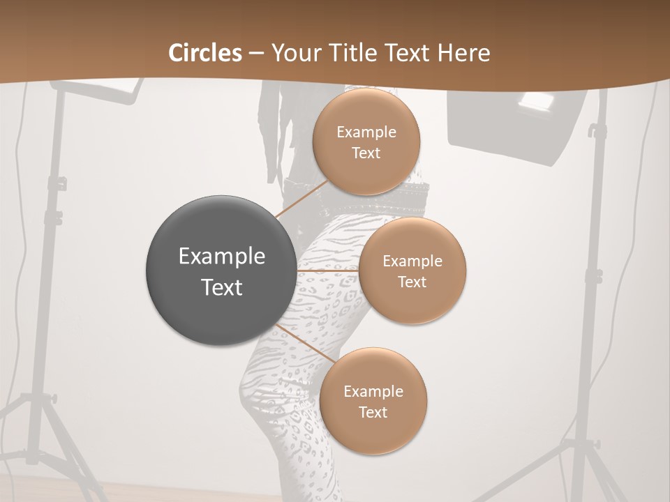 A Woman Is Posing In Front Of A Camera PowerPoint Template