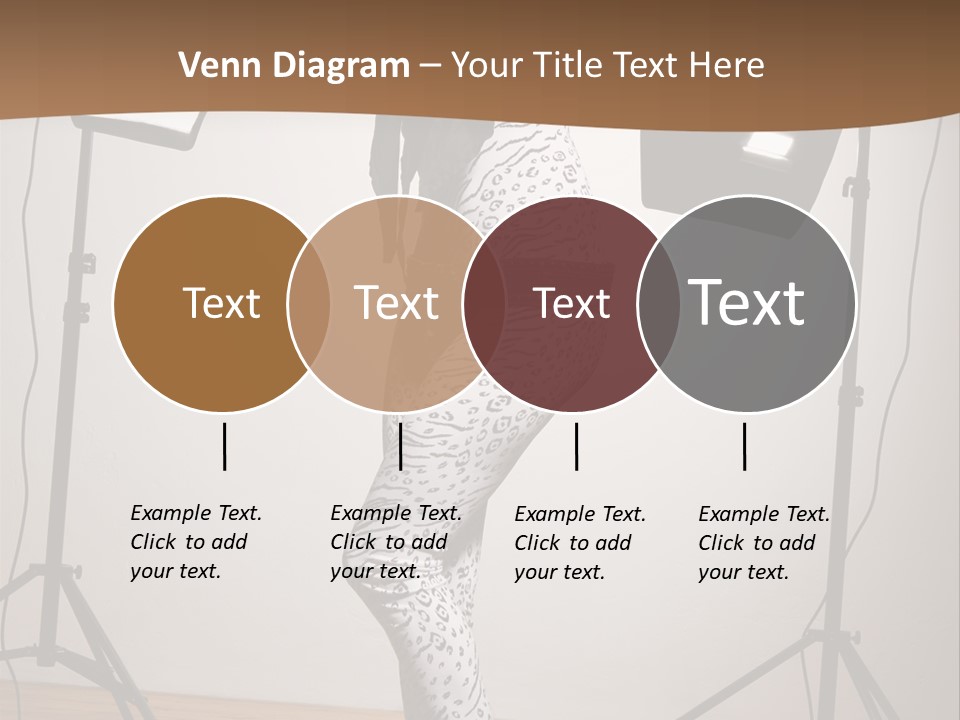 A Woman Is Posing In Front Of A Camera PowerPoint Template