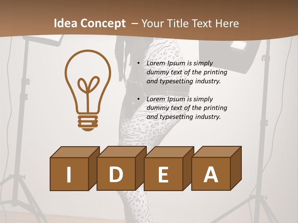 A Woman Is Posing In Front Of A Camera PowerPoint Template