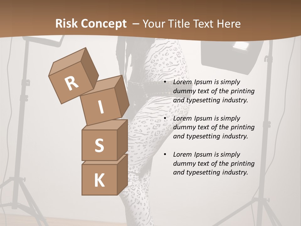 A Woman Is Posing In Front Of A Camera PowerPoint Template