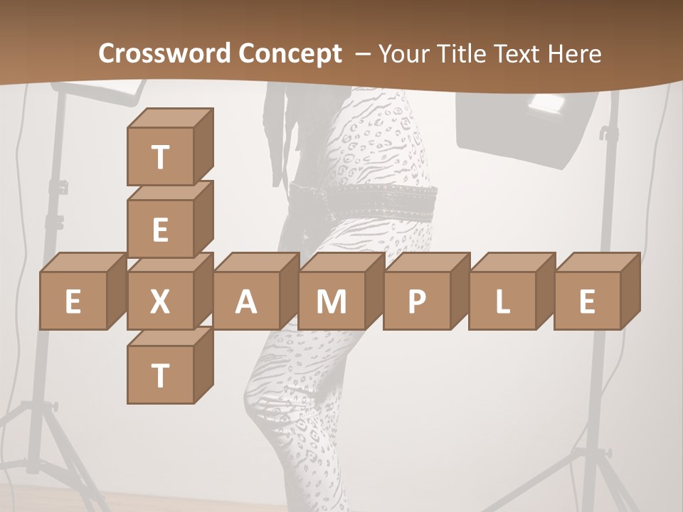 A Woman Is Posing In Front Of A Camera PowerPoint Template