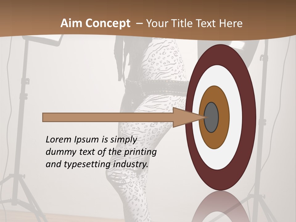 A Woman Is Posing In Front Of A Camera PowerPoint Template