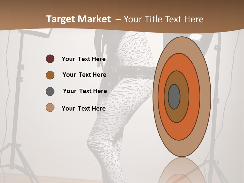 A Woman Is Posing In Front Of A Camera PowerPoint Template