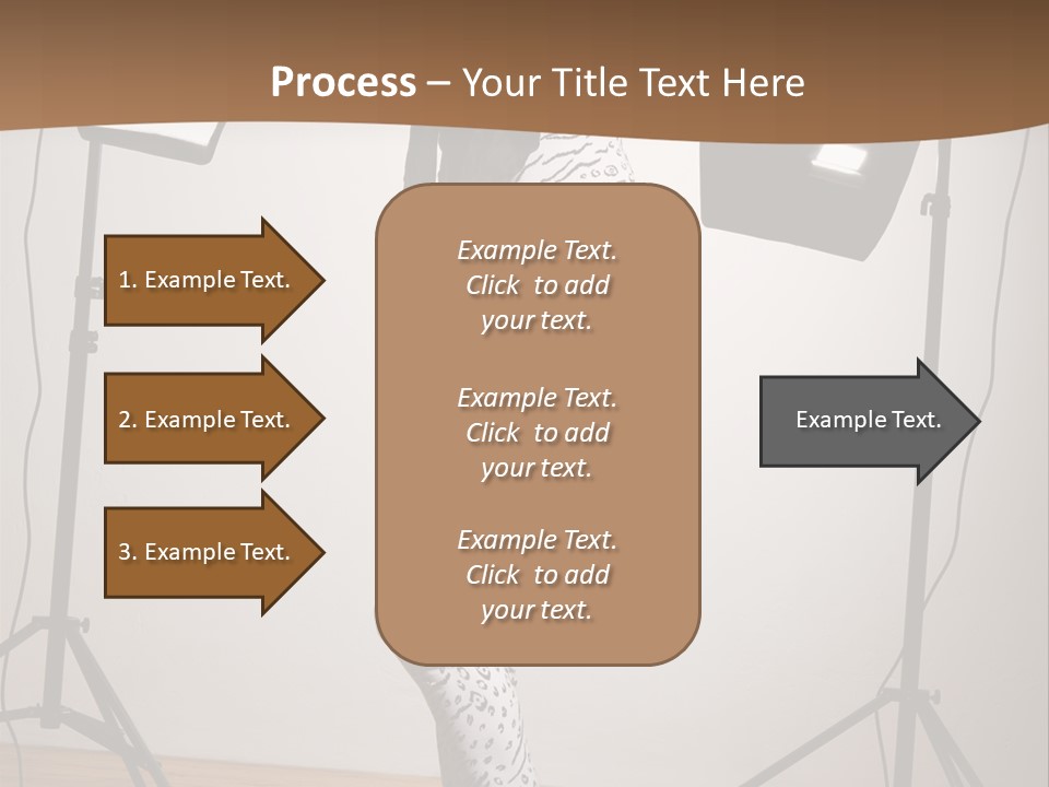 A Woman Is Posing In Front Of A Camera PowerPoint Template