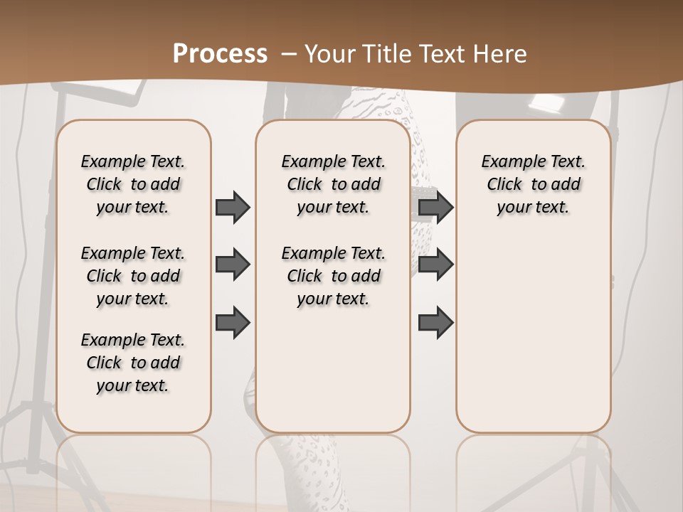 A Woman Is Posing In Front Of A Camera PowerPoint Template