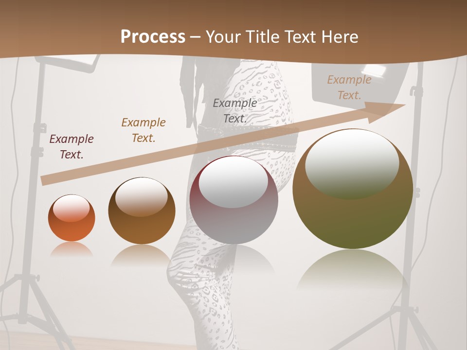 A Woman Is Posing In Front Of A Camera PowerPoint Template