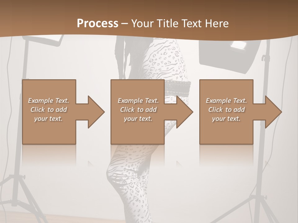 A Woman Is Posing In Front Of A Camera PowerPoint Template