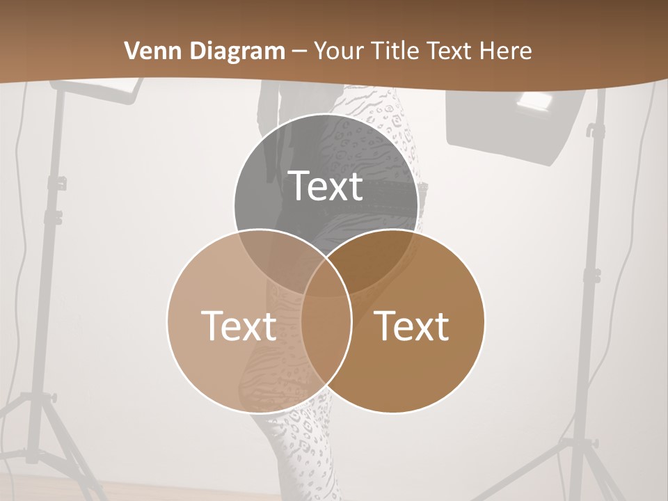 A Woman Is Posing In Front Of A Camera PowerPoint Template