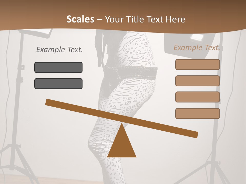 A Woman Is Posing In Front Of A Camera PowerPoint Template