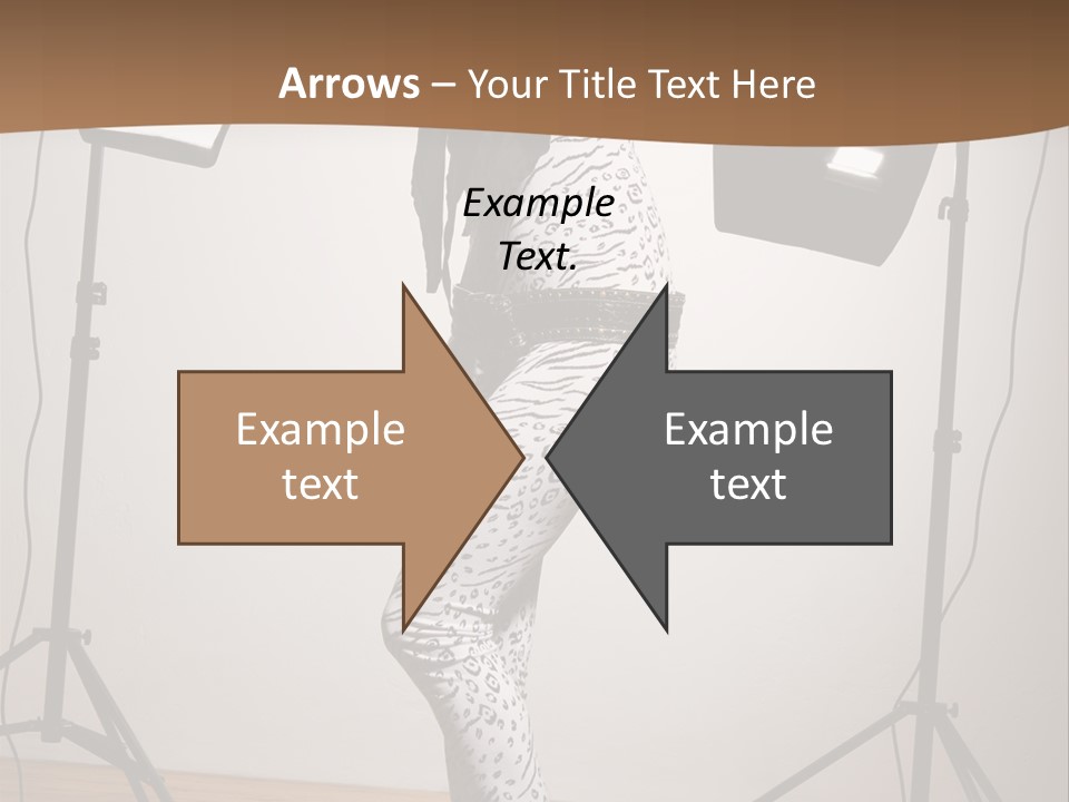 A Woman Is Posing In Front Of A Camera PowerPoint Template