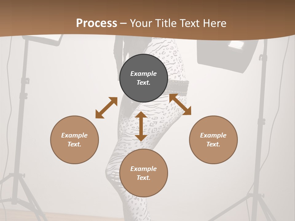 A Woman Is Posing In Front Of A Camera PowerPoint Template