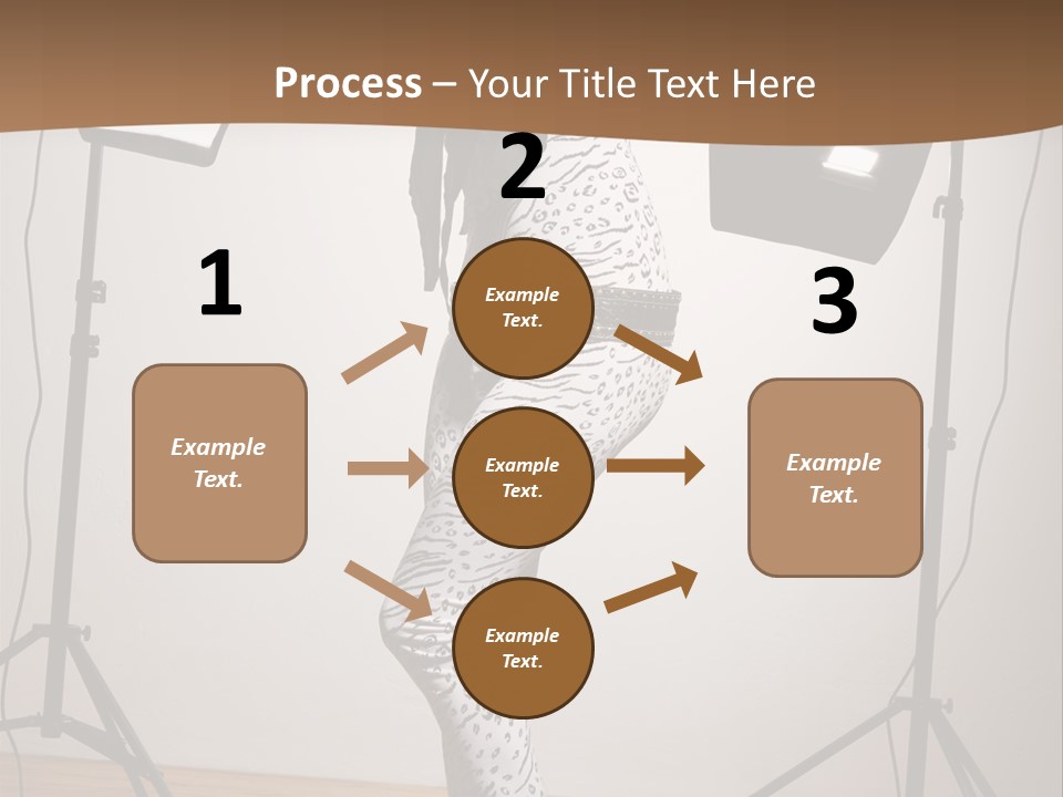 A Woman Is Posing In Front Of A Camera PowerPoint Template