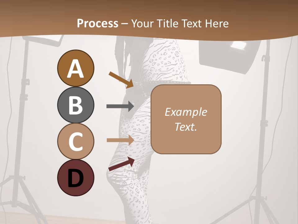 A Woman Is Posing In Front Of A Camera PowerPoint Template