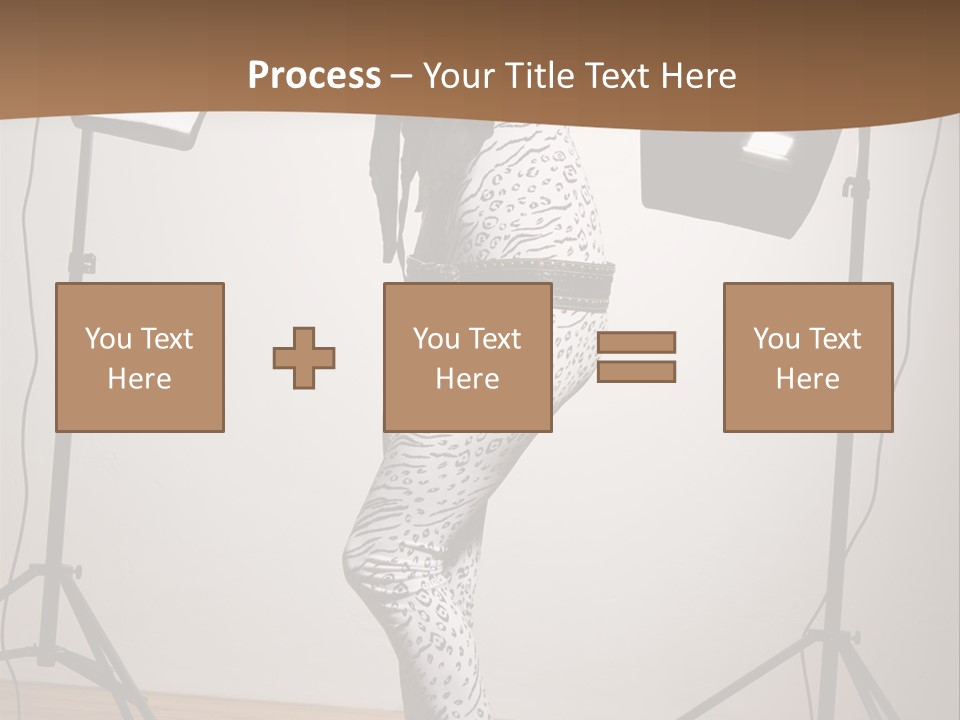 A Woman Is Posing In Front Of A Camera PowerPoint Template