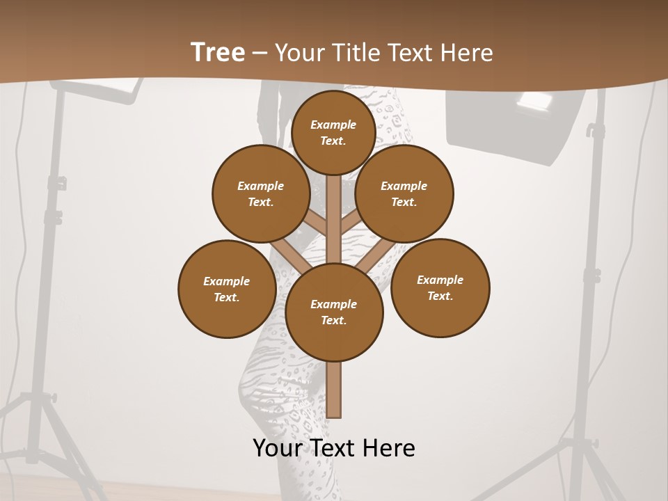 A Woman Is Posing In Front Of A Camera PowerPoint Template