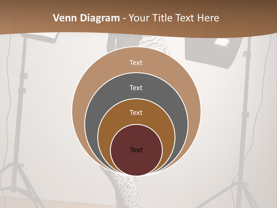 A Woman Is Posing In Front Of A Camera PowerPoint Template