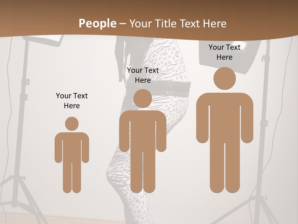 A Woman Is Posing In Front Of A Camera PowerPoint Template