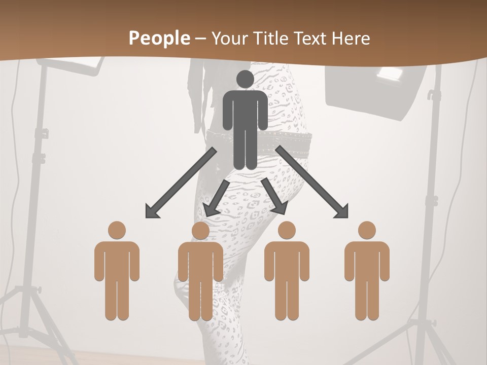 A Woman Is Posing In Front Of A Camera PowerPoint Template