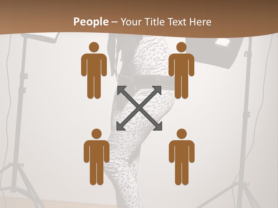 A Woman Is Posing In Front Of A Camera PowerPoint Template