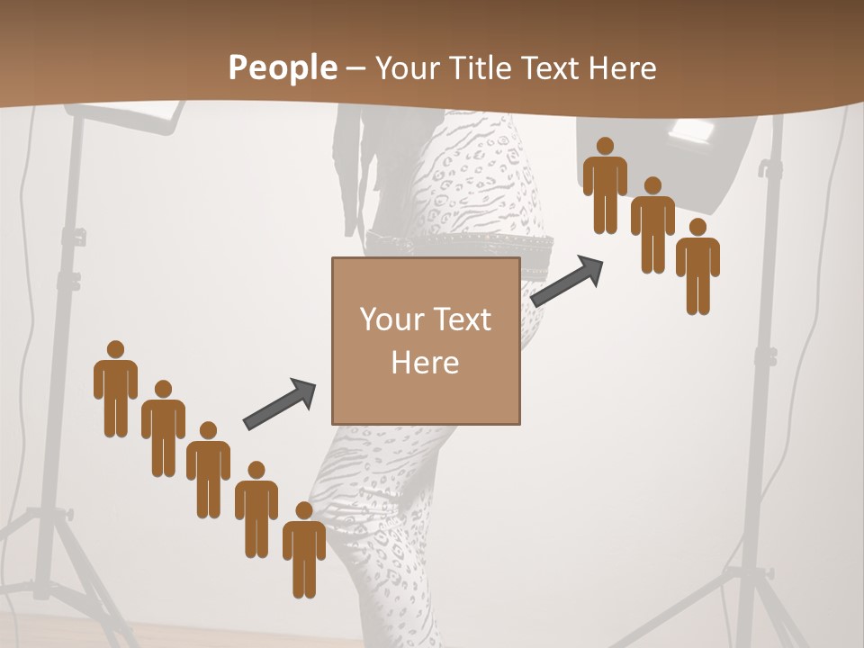 A Woman Is Posing In Front Of A Camera PowerPoint Template