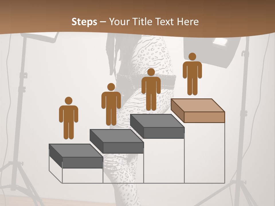 A Woman Is Posing In Front Of A Camera PowerPoint Template