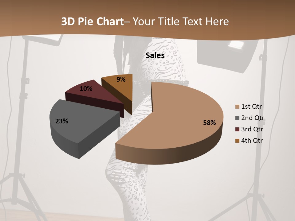 A Woman Is Posing In Front Of A Camera PowerPoint Template