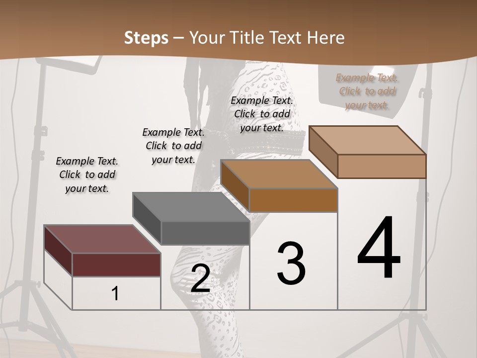 A Woman Is Posing In Front Of A Camera PowerPoint Template