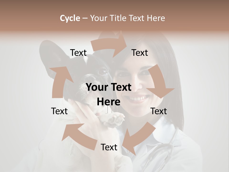 A Woman Holding A Small Dog In Her Arms PowerPoint Template