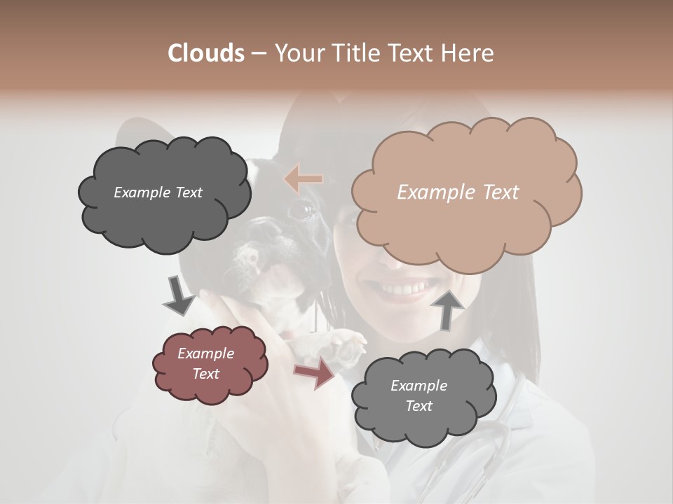 A Woman Holding A Small Dog In Her Arms PowerPoint Template