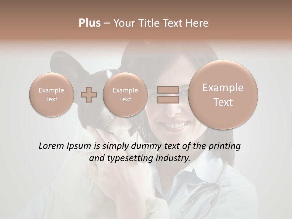 A Woman Holding A Small Dog In Her Arms PowerPoint Template