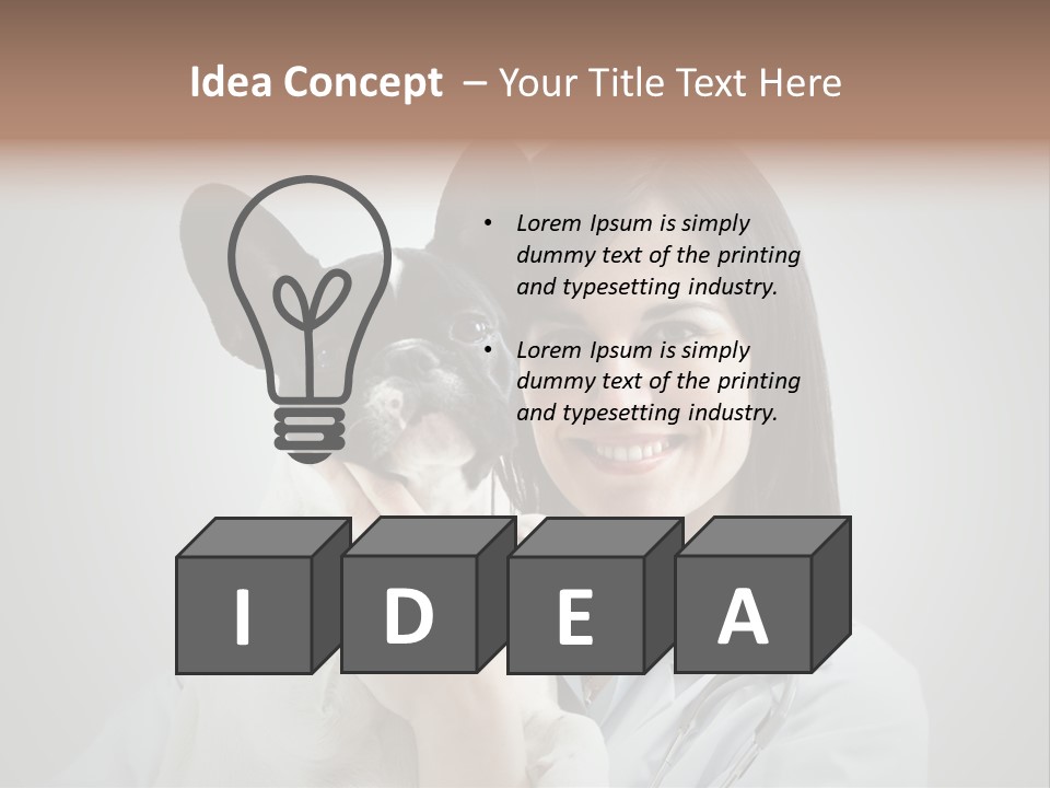 A Woman Holding A Small Dog In Her Arms PowerPoint Template