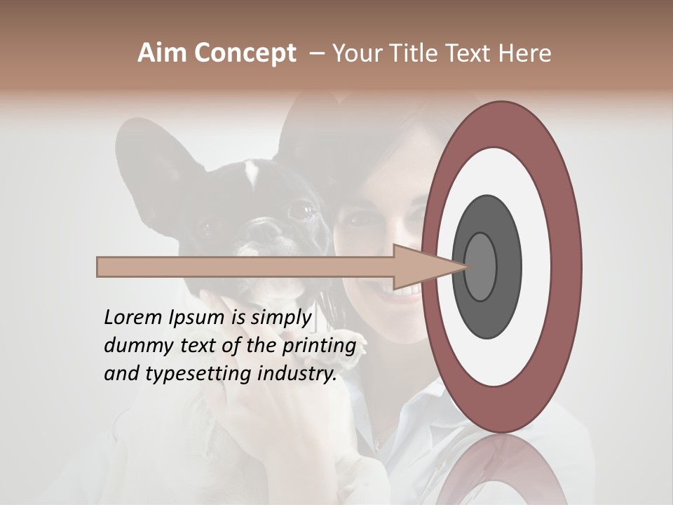 A Woman Holding A Small Dog In Her Arms PowerPoint Template