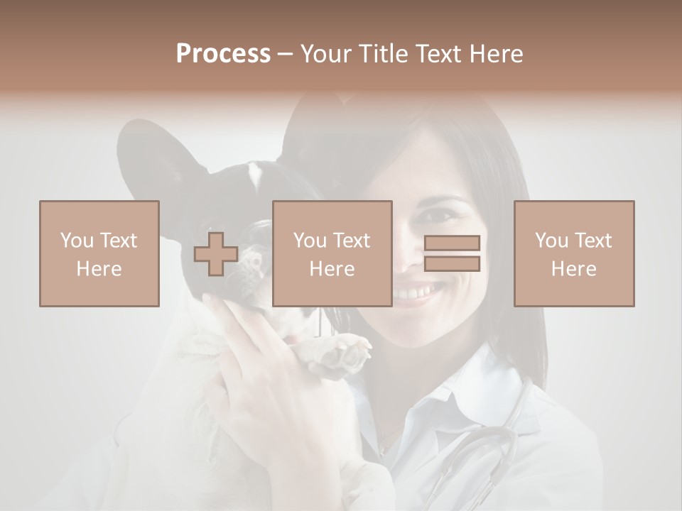 A Woman Holding A Small Dog In Her Arms PowerPoint Template