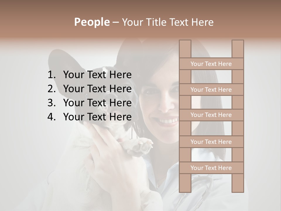 A Woman Holding A Small Dog In Her Arms PowerPoint Template