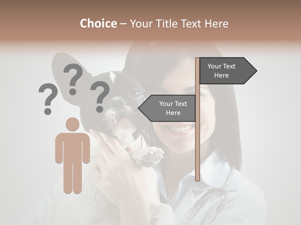 A Woman Holding A Small Dog In Her Arms PowerPoint Template