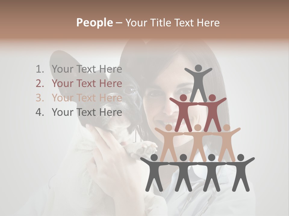 A Woman Holding A Small Dog In Her Arms PowerPoint Template