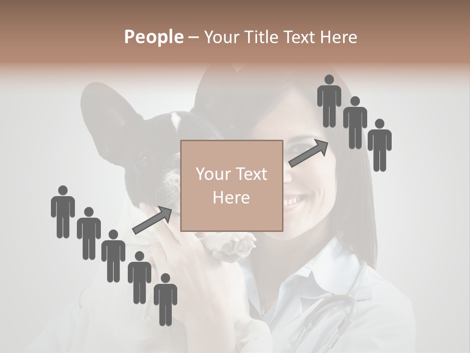 A Woman Holding A Small Dog In Her Arms PowerPoint Template