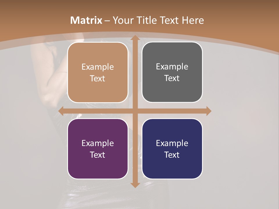 A Woman In A Silver Dress Posing For A Picture PowerPoint Template