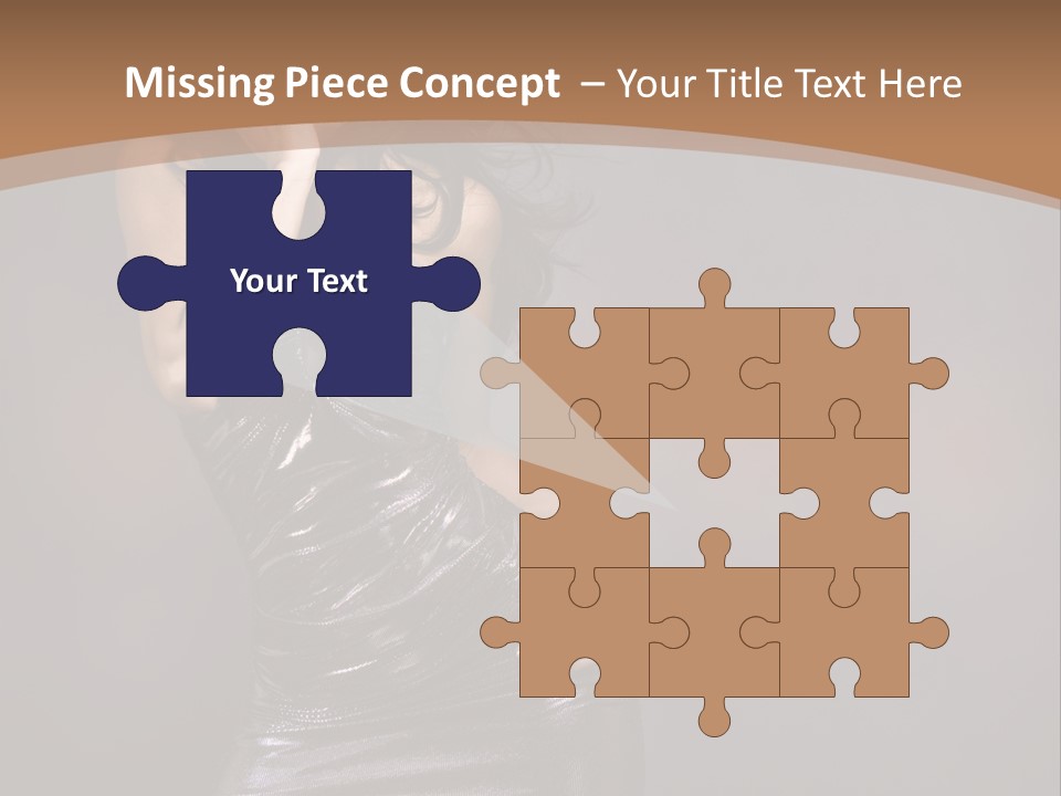 A Woman In A Silver Dress Posing For A Picture PowerPoint Template