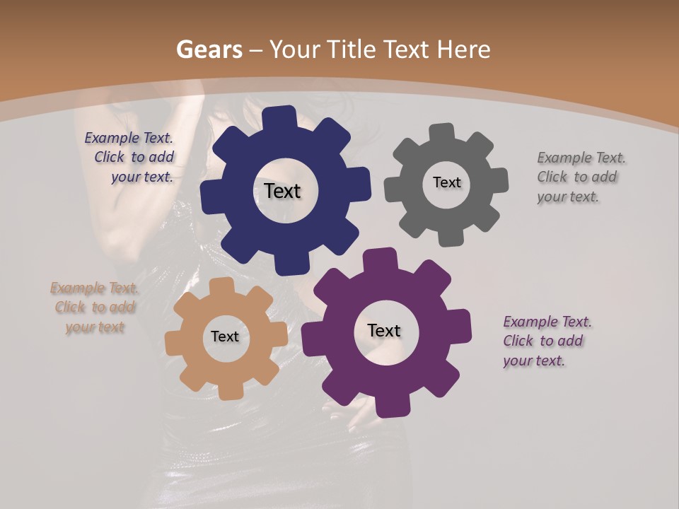 A Woman In A Silver Dress Posing For A Picture PowerPoint Template