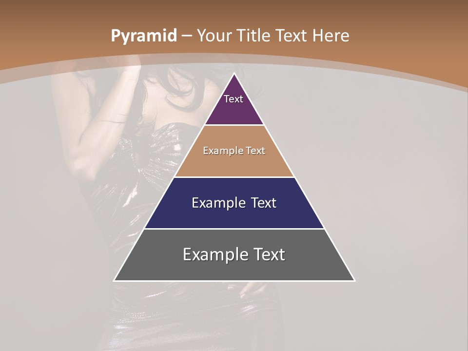 A Woman In A Silver Dress Posing For A Picture PowerPoint Template