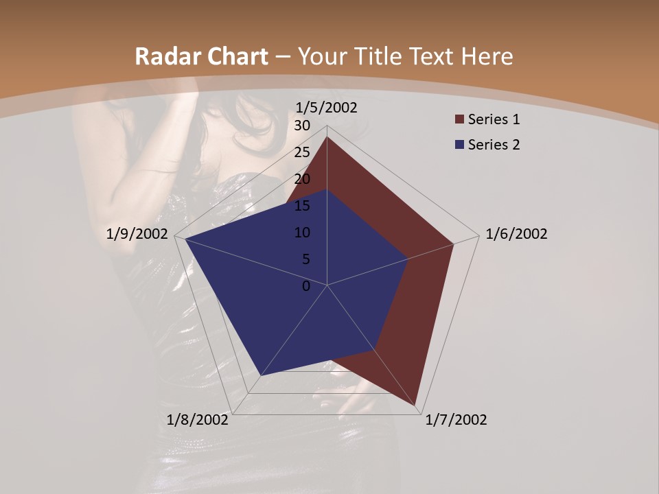 A Woman In A Silver Dress Posing For A Picture PowerPoint Template