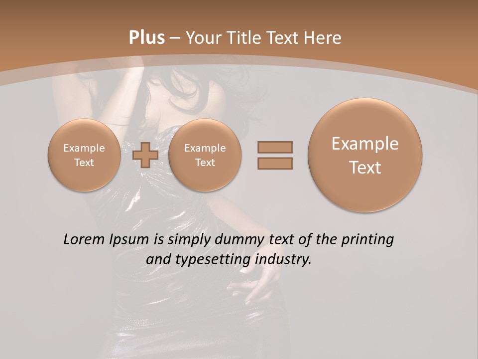 A Woman In A Silver Dress Posing For A Picture PowerPoint Template