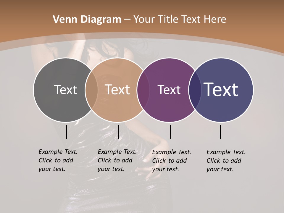 A Woman In A Silver Dress Posing For A Picture PowerPoint Template