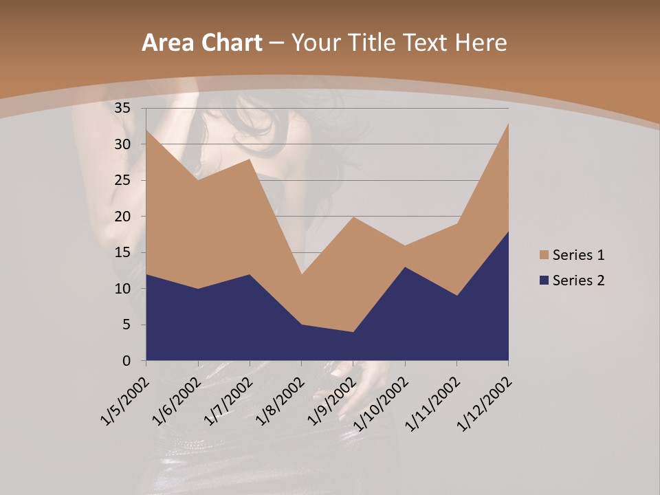 A Woman In A Silver Dress Posing For A Picture PowerPoint Template