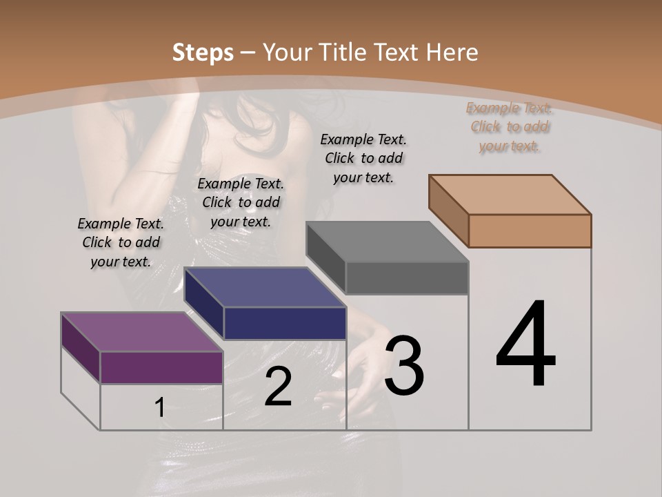 A Woman In A Silver Dress Posing For A Picture PowerPoint Template